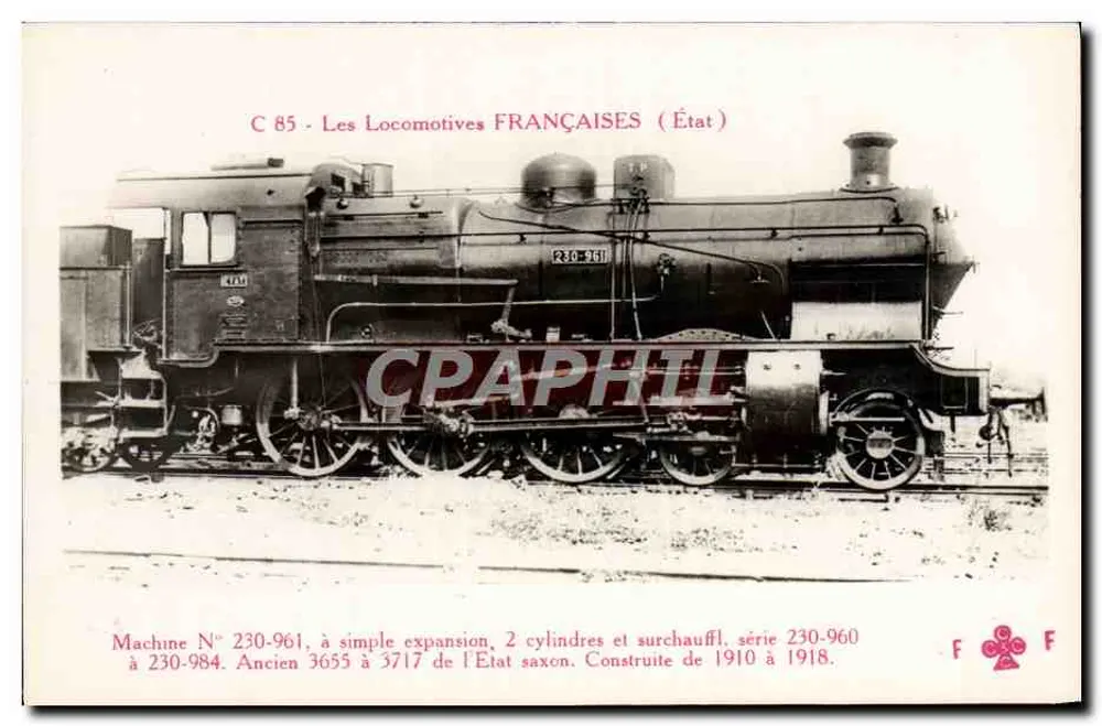 Dampflok C 85 — Serie 230-960 — Verlag F. Fleurty, Paris - Vorderseite