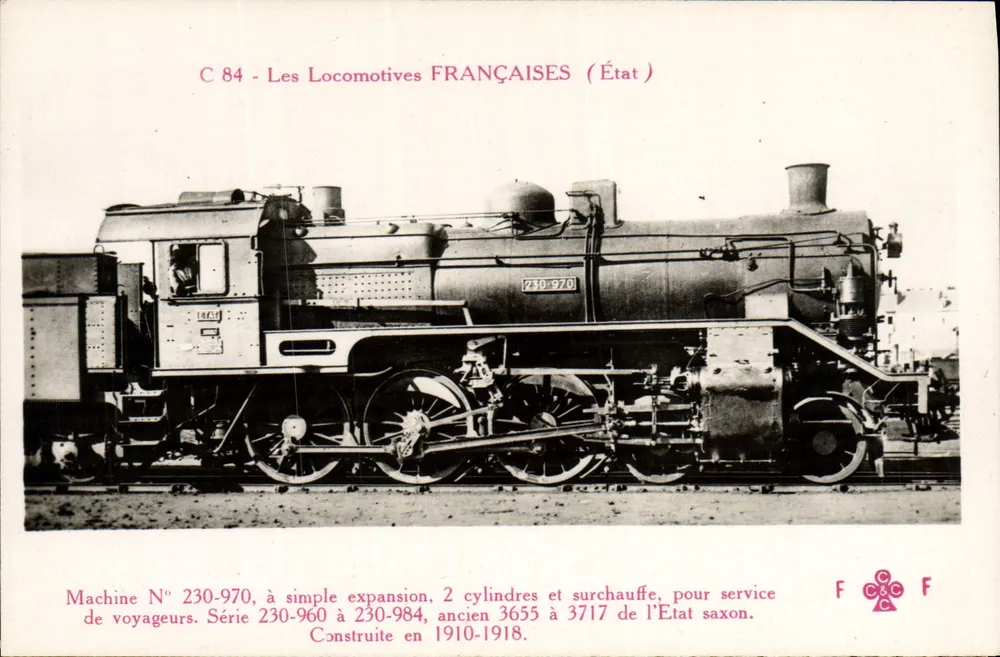 Franse locomotief n° 230-970 — Serie 230-960 tot 230-984 — Uitgever F. Flaurry, Parijs - Voorkant