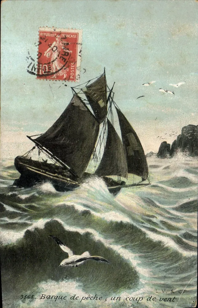 Fischboot ; ein Sturmwind — L.V. & Cie — n° 3585 - Vorderseite