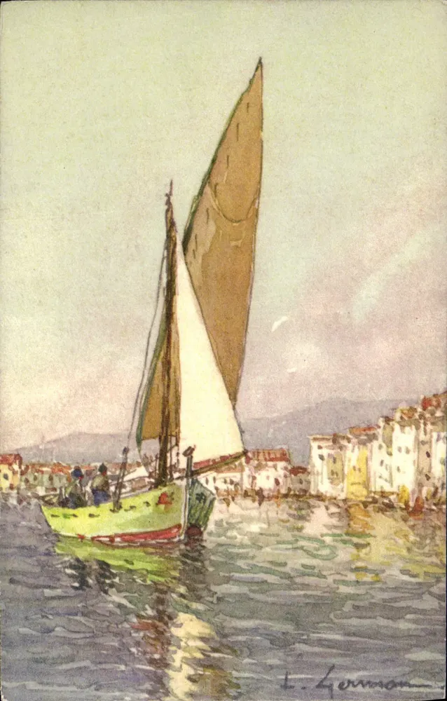Embarcação a vela — Toulon — editor STF, n° 705 - Frente