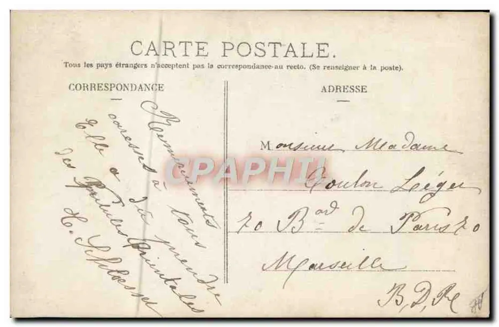 La Belle Aymos — Badessene mit Rosen und Grifonen — Verleger G.B.A. - Rückseite