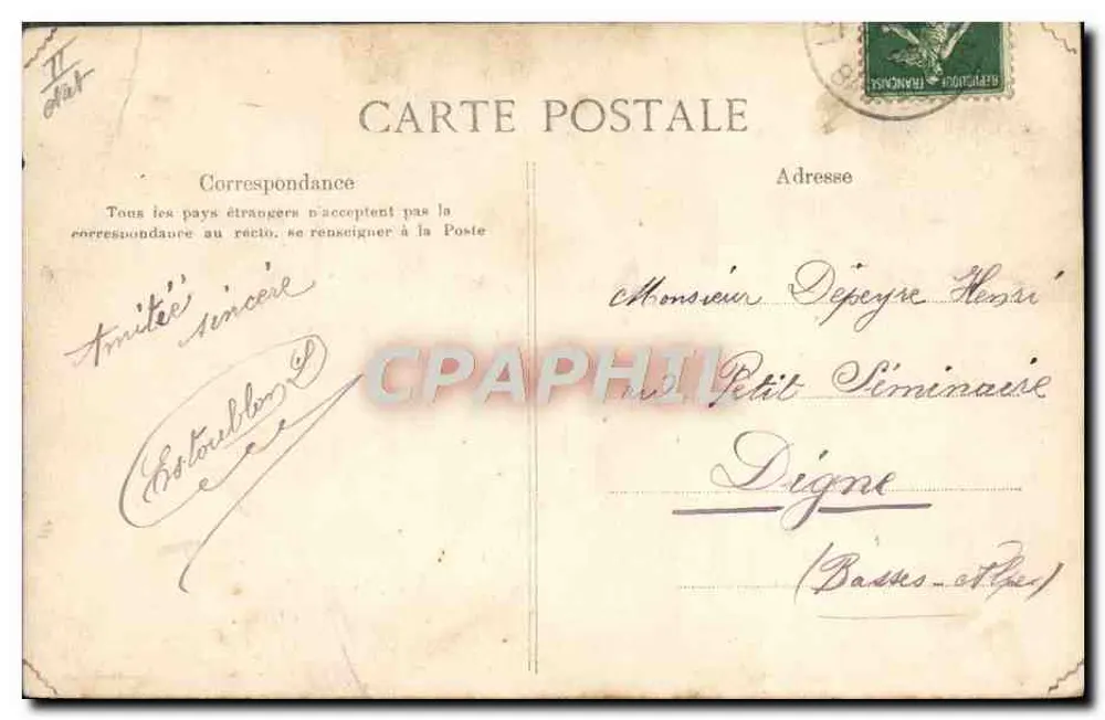 Os prazeres da caserna — Caserna Damesme — E. L. D. - Verso