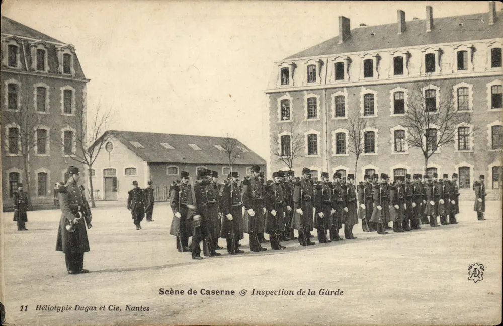 Cena de Quartel — Inspeção da Guarda — Héliotypie Dugas et Cie, Nantes - Frente