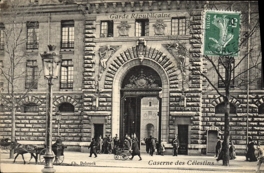 Caserne der Célestins — Garde Républicaine — Ch. Debrock - Vorderseite