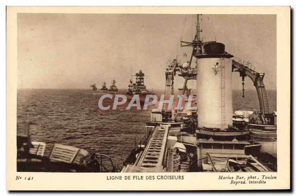 Linie der Kreuzer — Toulon — Marius Bar, phot. Toulon - Vorderseite