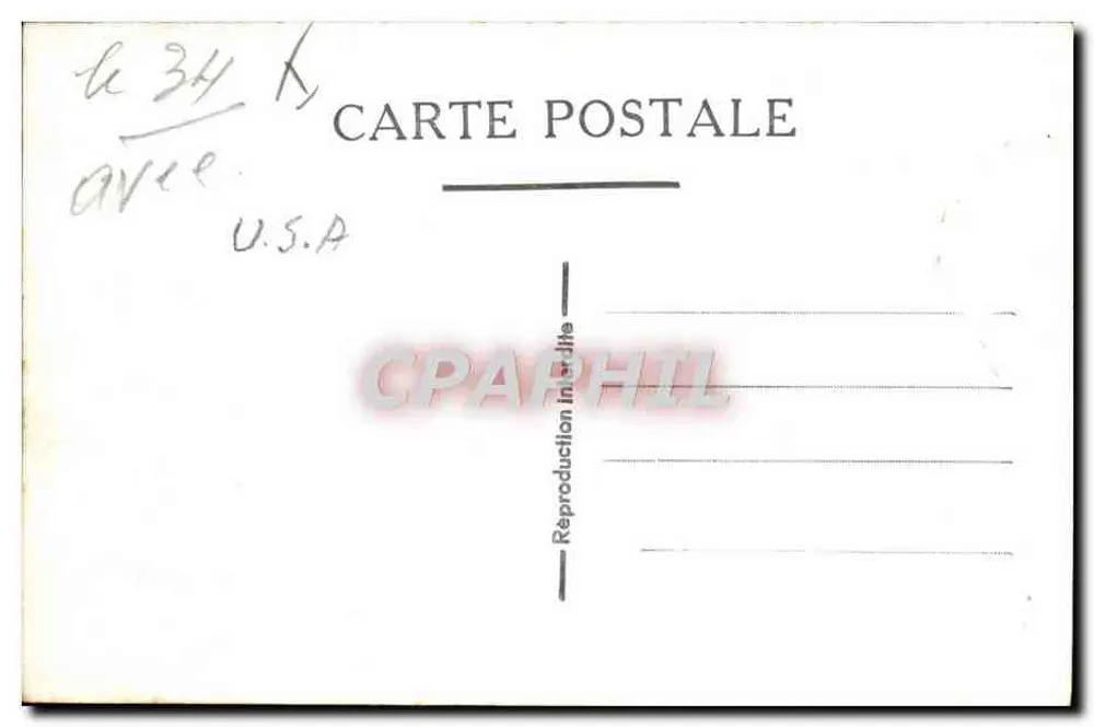 Kriegsschiff auf See — Reproduktion — U.S.A. - Rückseite