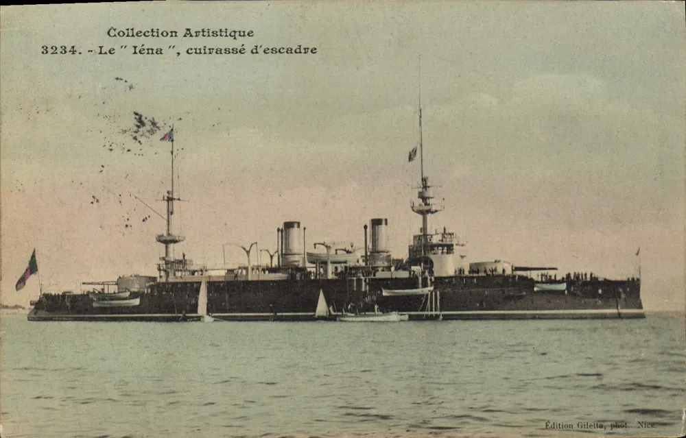 Der "Iéna", Schlachtschiff — Künstlerische Sammlung n°3234 — Giletta-Ausgabe, Foto Nice - Vorderseite