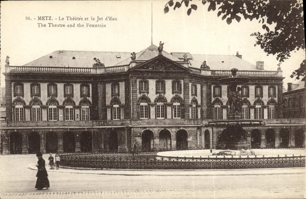Metz - Das Theater und die Fontäne — Verlag Oh Bergeret, Straßburg, Nr. 86 - Vorderseite