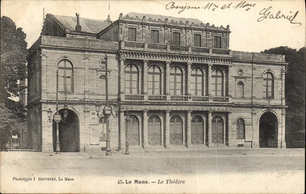 Le Mans — O Teatro — Fototipia J Bouveret - Frente