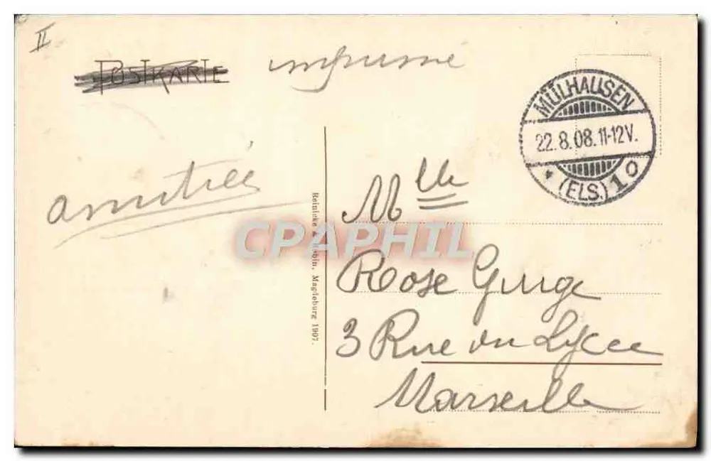 Mülhausen i. Els. — Teatro — editor desconhecido, n° 24418 - Verso