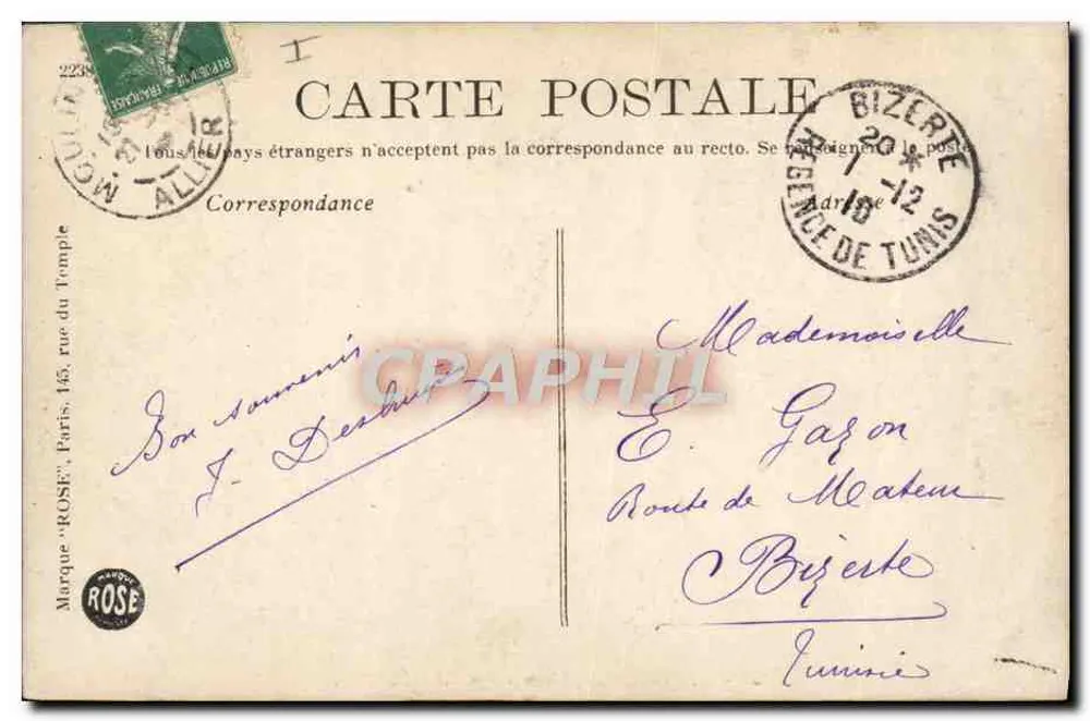 Moulins (Allier) — O Teatro — Editora Rose, n°3 - Verso