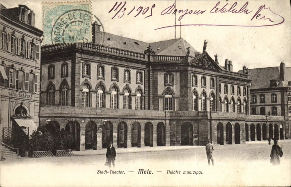 Teatro municipale — Metz — editore E. Grégoire, Metz - Recto