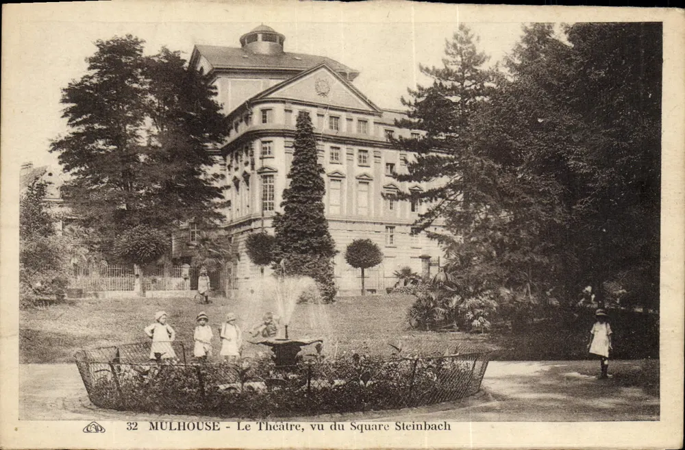 Mulhouse - O Teatro, visto do Square Steinbach — editor desconhecido, n° 32 - Frente