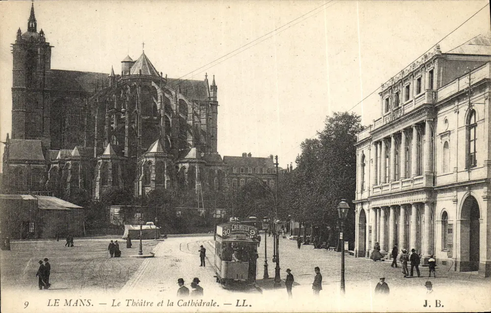 Le Mans — Das Theater und die Kathedrale — J.B. - Vorderseite
