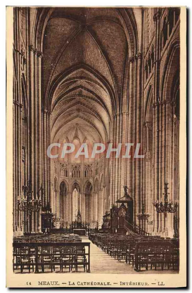 Meaux — A Catedral — Interior — LL - Frente