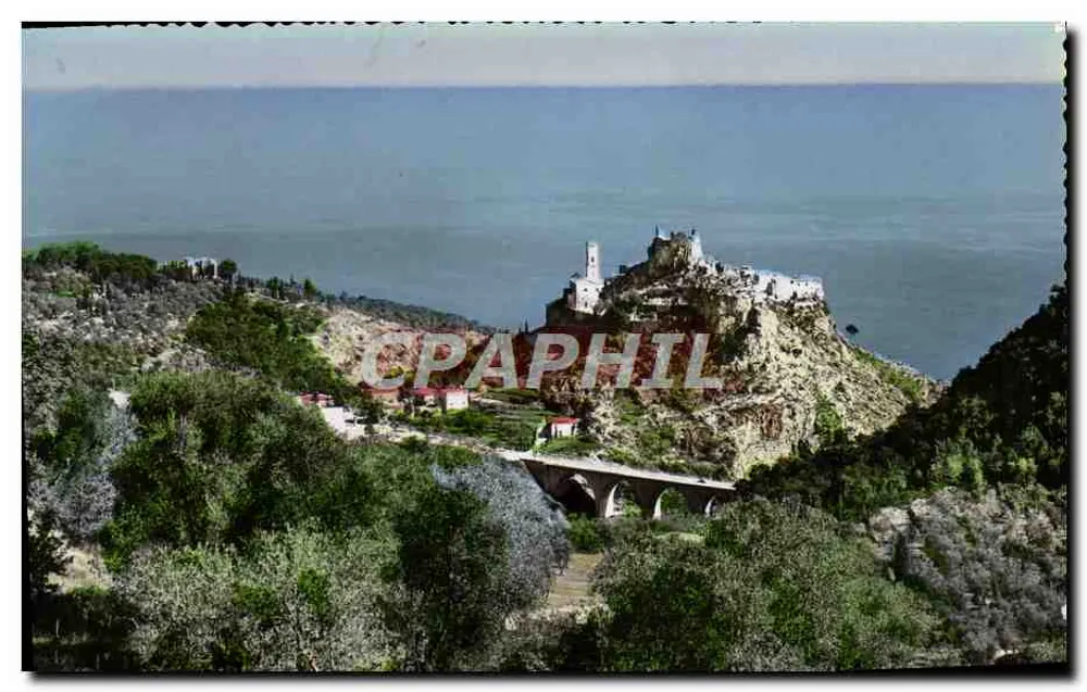 Éze-Village — widok z dużej corniche — Wydawnictwo S.E.P.T. - Awers
