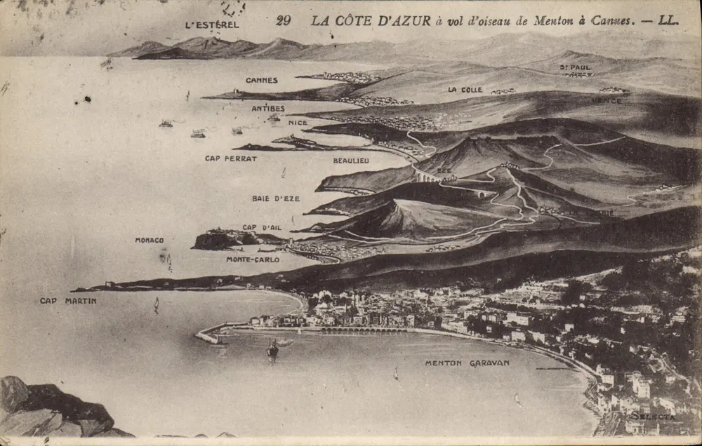 Die Côte d'Azur von Menton bis Cannes — LL. — Selecta - Vorderseite