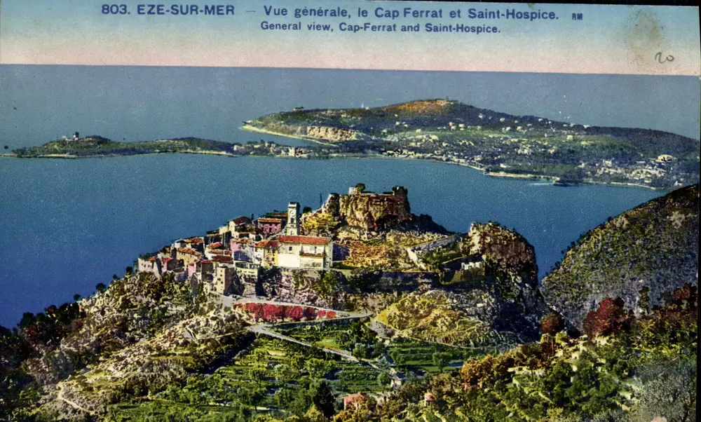 Eze-sur-Mer — Allgemeine Ansicht, Cap Ferrat und Saint-Hospice — Éditions d'Art Hostan et Art Hostan, Nice - Vorderseite