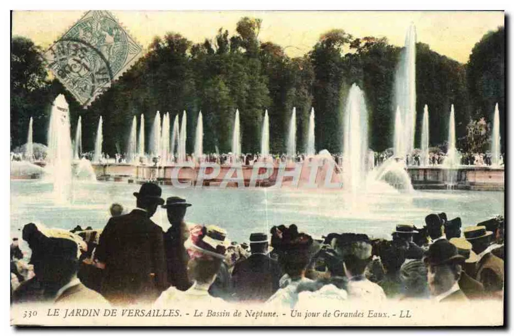 Der Garten von Versailles - Der Bassin des Neptun - Ein Tag der Großen Wassershows - LL - Vorderseite