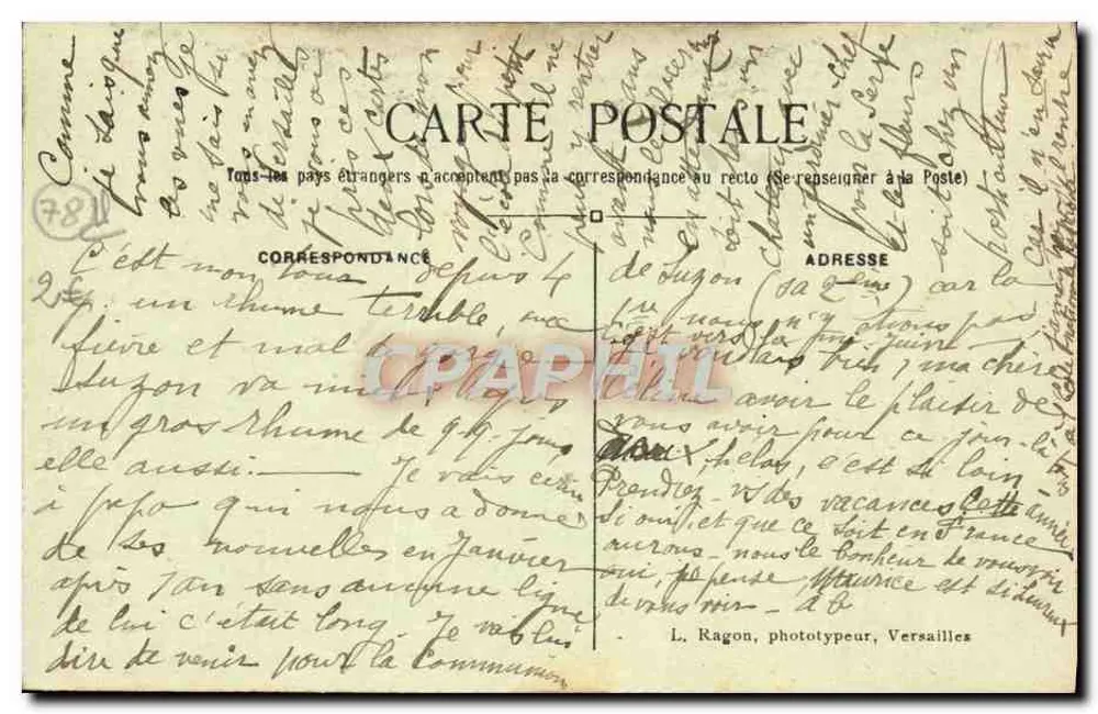 Versailles — A Grade de Honra — L. R. - Verso