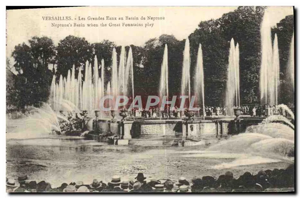 Versailles — Die Grandes Eaux am Bassin de Neptune — Éditions C. Dufour - Vorderseite