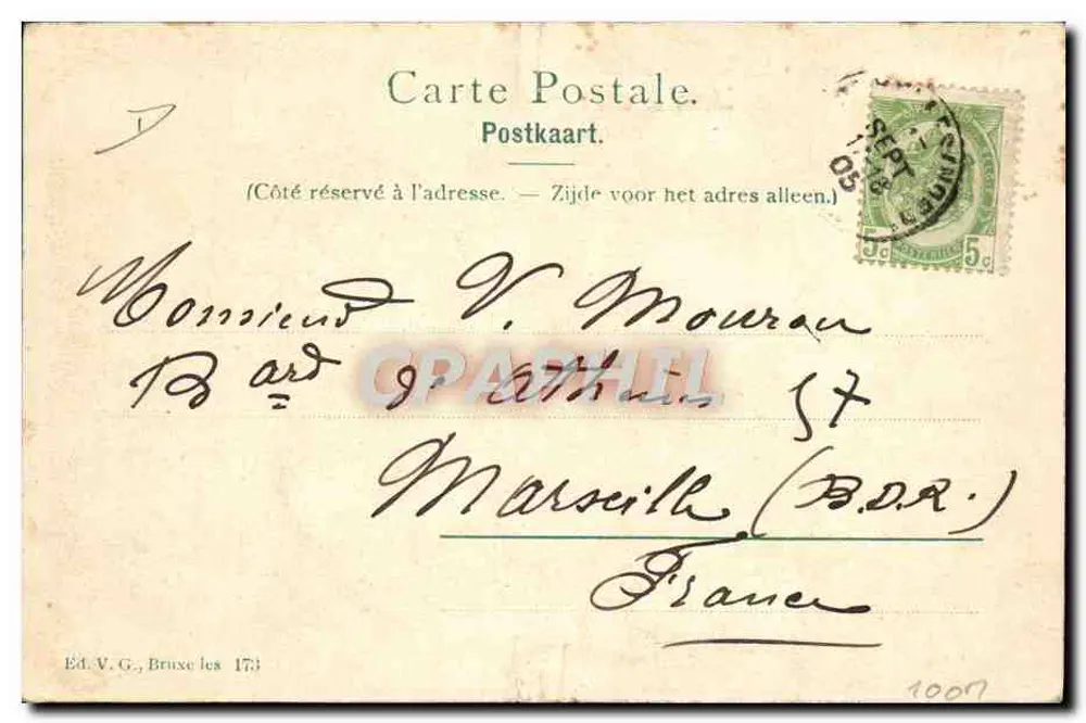 Die flämische Milchmaid — "Les 2 amis" — Verlag V.G., Brüssel 173 - Rückseite