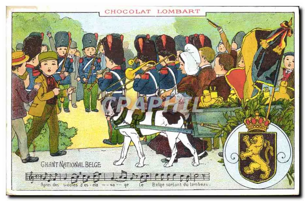 Nationaler belgischer Marsch — Chocolat Lombart — Verlag Chocolat Lombart Paris - Vorderseite