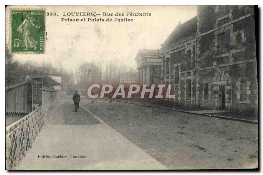 Louvières - Rue des Pénitents - Gefängnis und Palast der Justiz - Edition Barbier, Louvières - Vorderseite