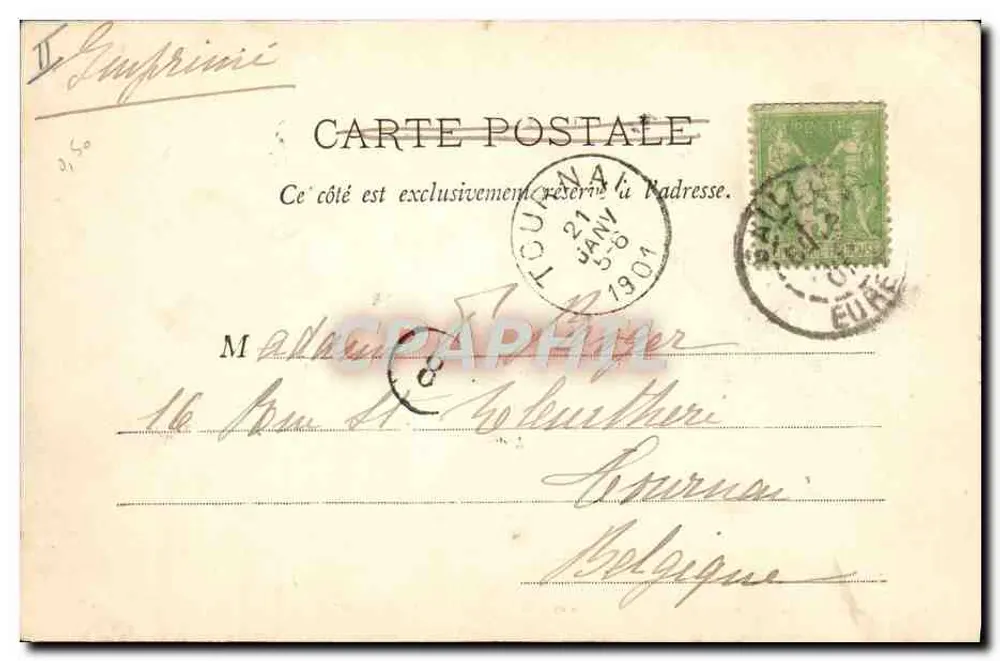 Gaillon - Façade principale de la Maison Centrale — éditeur impr. Gaillon - Verso