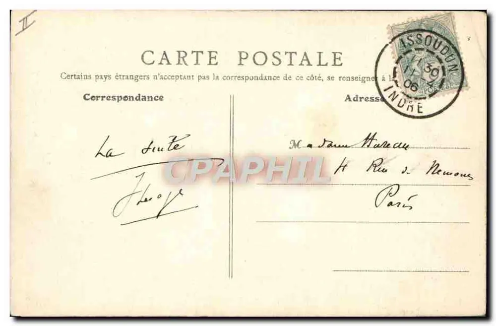 Issoudun — O Sino Atualmente a Prisão — B. F., Paris, n°15 - Verso