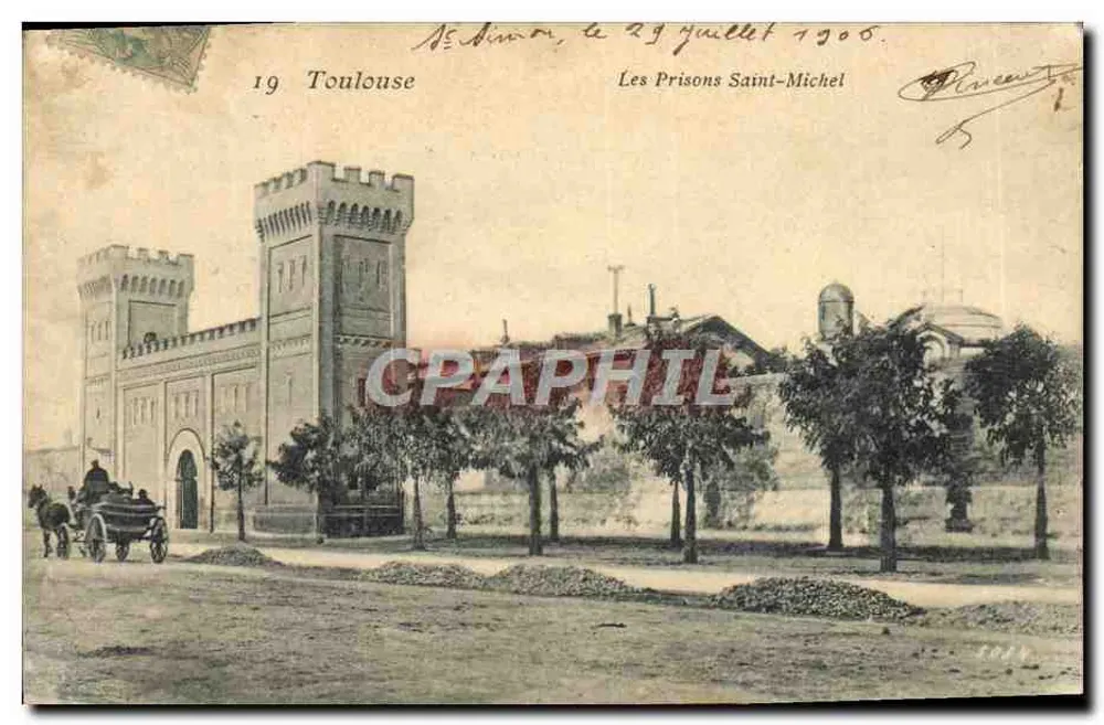 Toulouse — As Prisões de Saint-Michel — Planceau, n°19 - Frente
