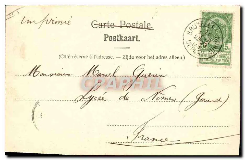 La Prisión de Ste. Gilles — Bruselas — Nels, Bruselas, Serie 1 No. 33 - Reverso