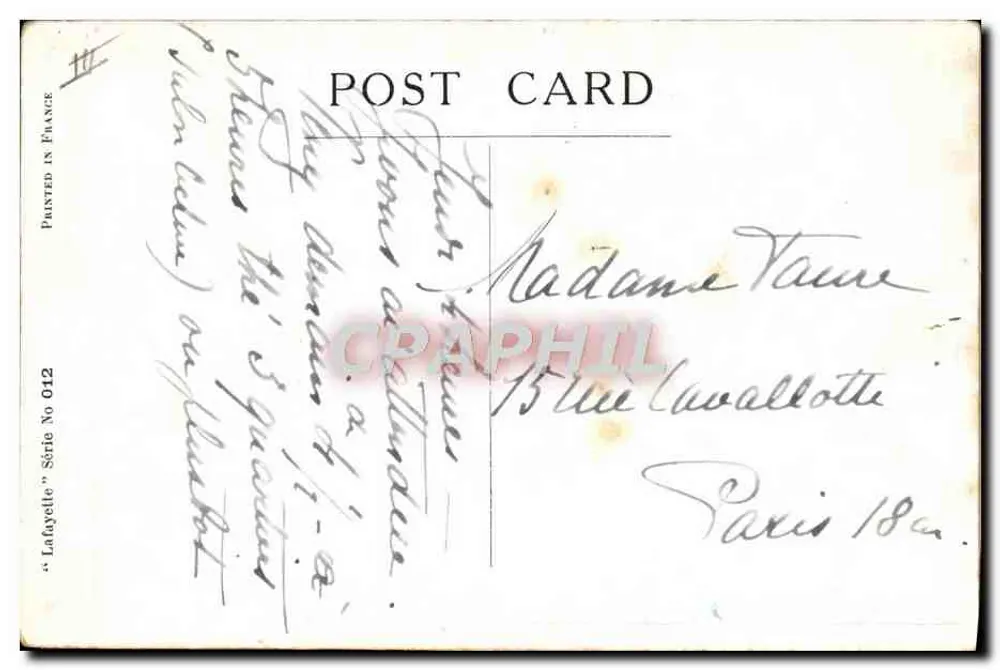 Soldat und Krankenschwester — Flugzeug — Verlag Lafayelle, Serie Nr. 042 - Rückseite