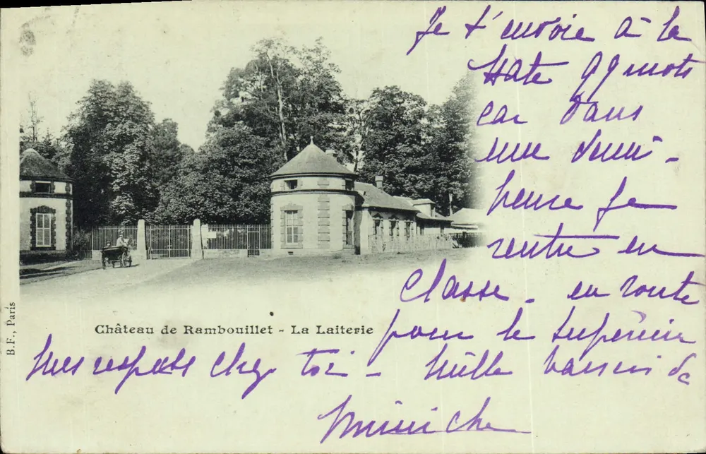 Castelo de Rambouillet - A Laiterie — B.F. Paris, número de série não visível - Frente