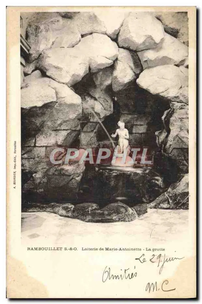 Die Höhle - Marie-Antoinettes Milchstube - Rambouillet S.&O. - A. Burrot, Verlag, Versailles - Vorderseite