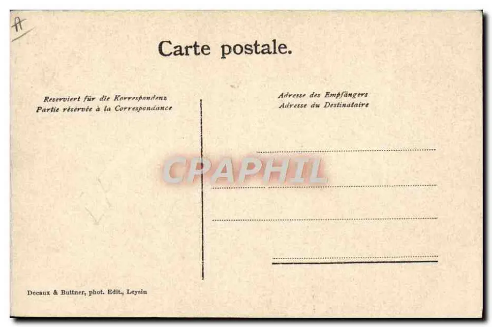 Sport — Ein Bobsleigh-Sturz — Decaux & Buttner, phot. Edit., Leyssin - Rückseite