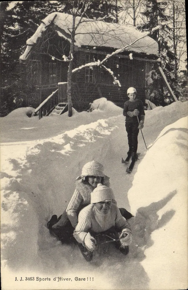 Winter-Sport, Bahnhof!!! — J.J. 3463 — J.J. Editions - Vorderseite