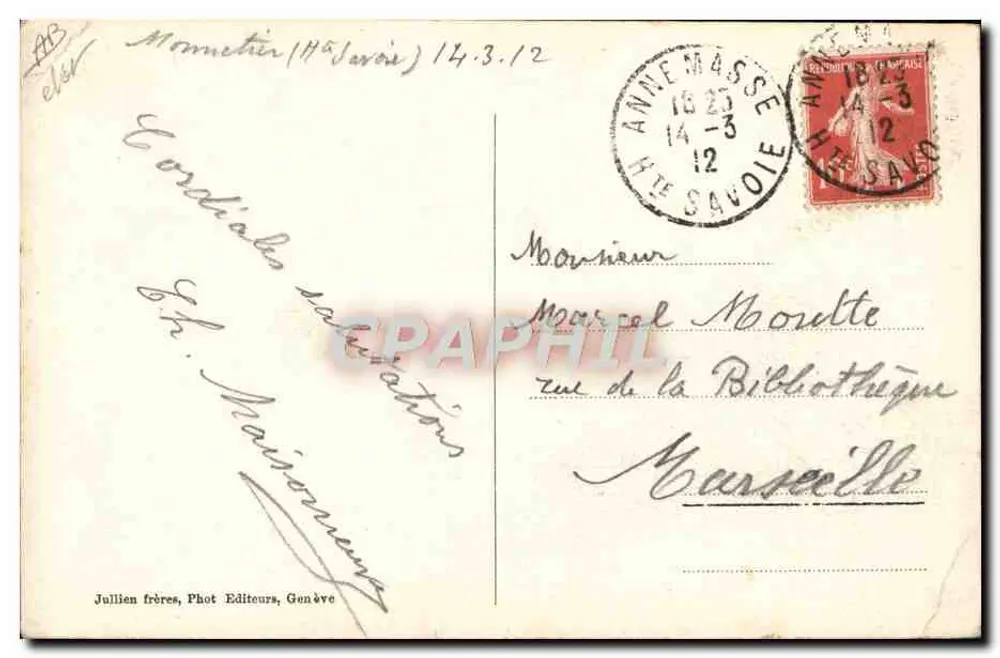WinterSport — In Bob-Sleigh — J.J. 8057 - Rückseite