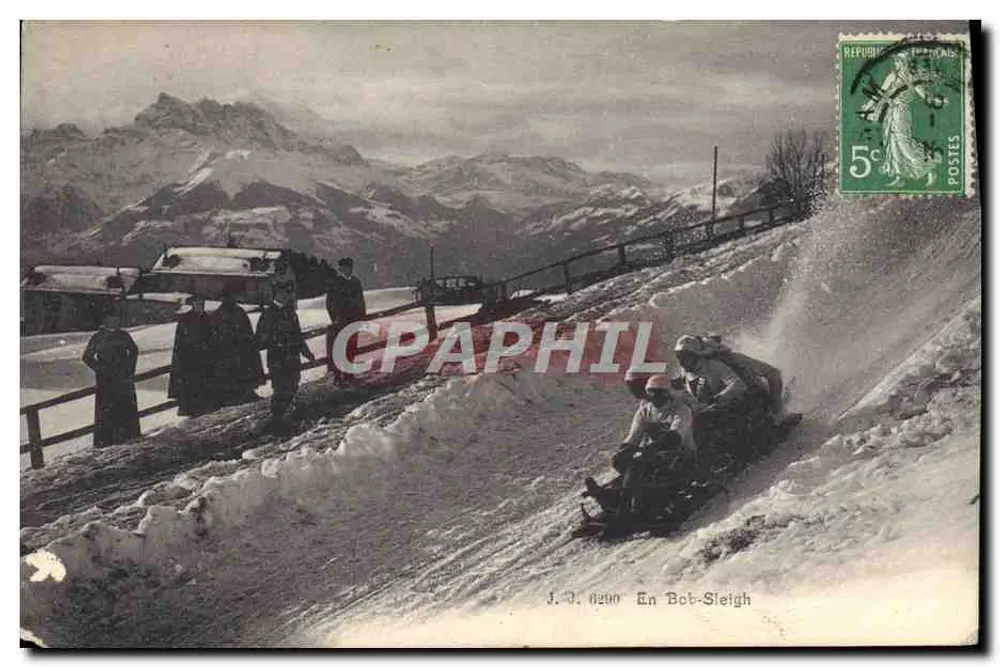 In einer Schneeschlittenfahrt — Serie J.J. 0290 — Jullien Frères - Vorderseite