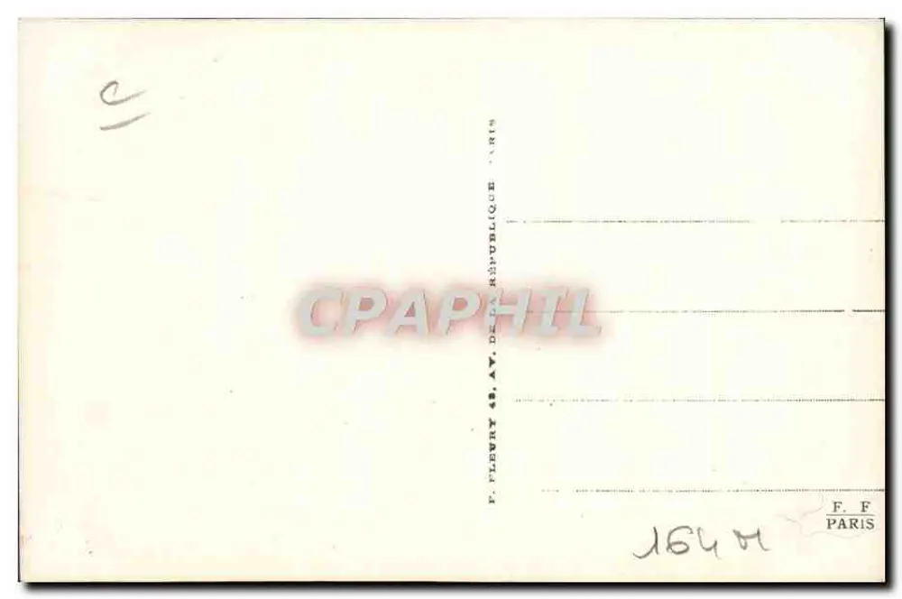 Máquina 034-491 — locomotiva francesa com 3 eixos — F. F. Paris - Verso