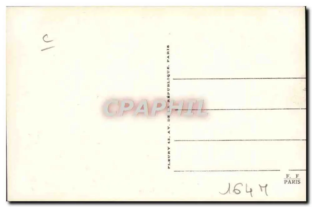 Locomotiva francesa n° 030 472 — 3 eixos acoplados para trens de carga — Editor Pleury & Cie, Paris. - Verso