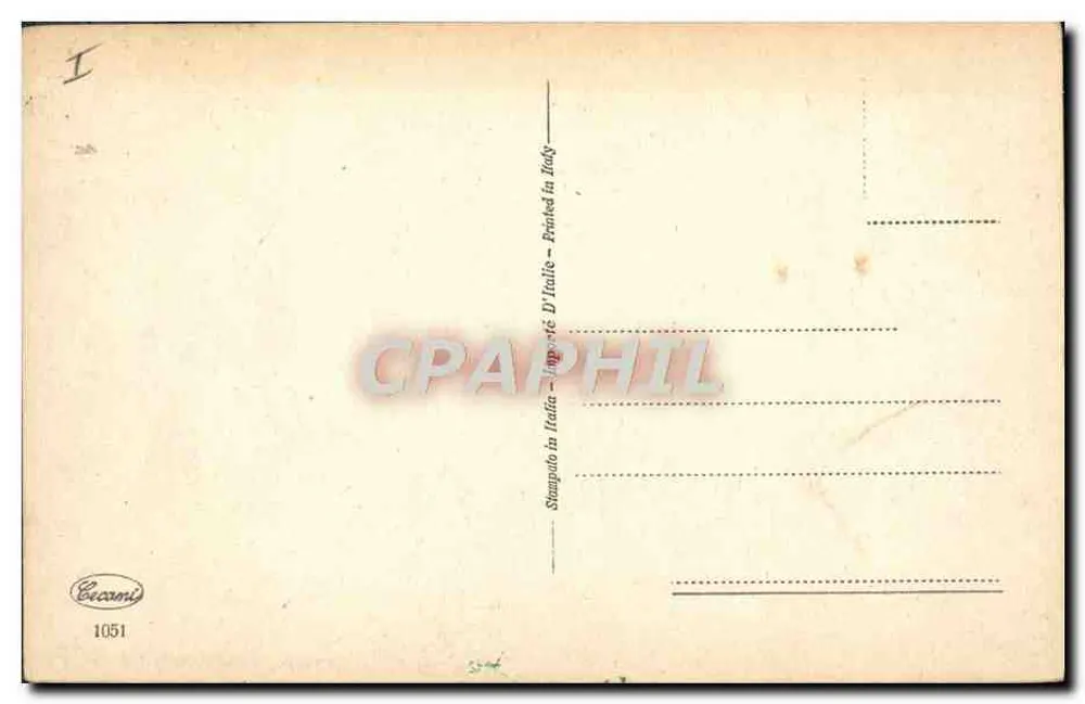 Pescadores a vela — cena marítima — Cecani, n°1051 - Verso