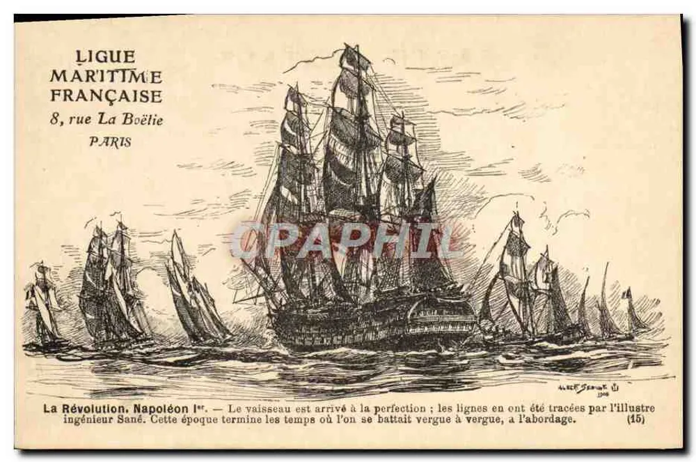 Die Revolution. Napoleon I — Französische Seekriegsvereinigung — 8, rue La Boëtie, Paris - Vorderseite