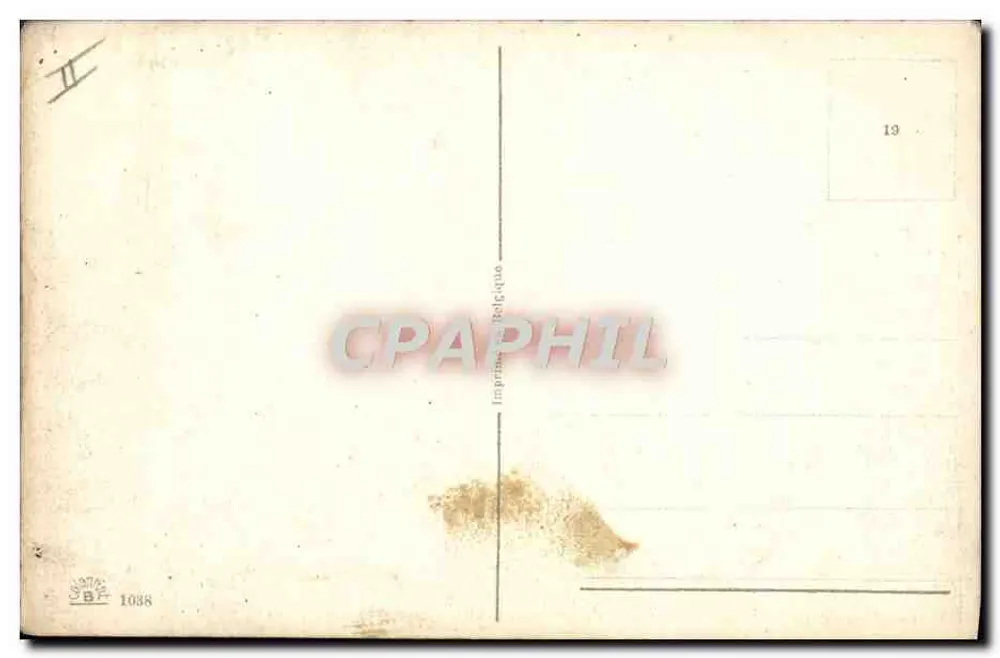 Navio a vela — mar agitado — Imprimerie de la Belgique, n° 1088 - Verso