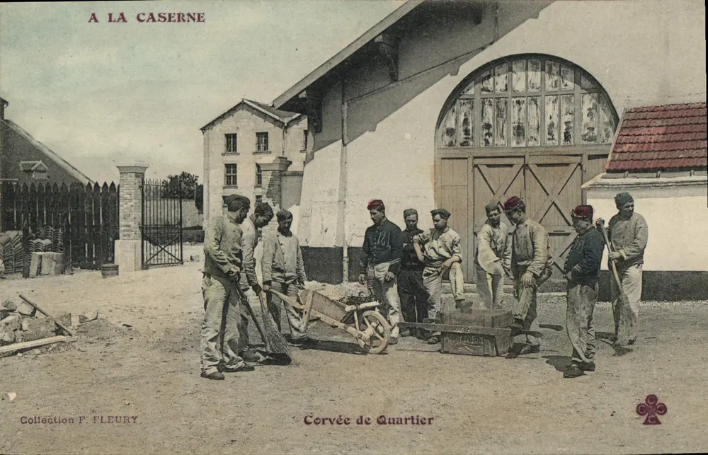 Corvée de Bairro — NA CASERNA — Coleção F. FLEURY - Frente