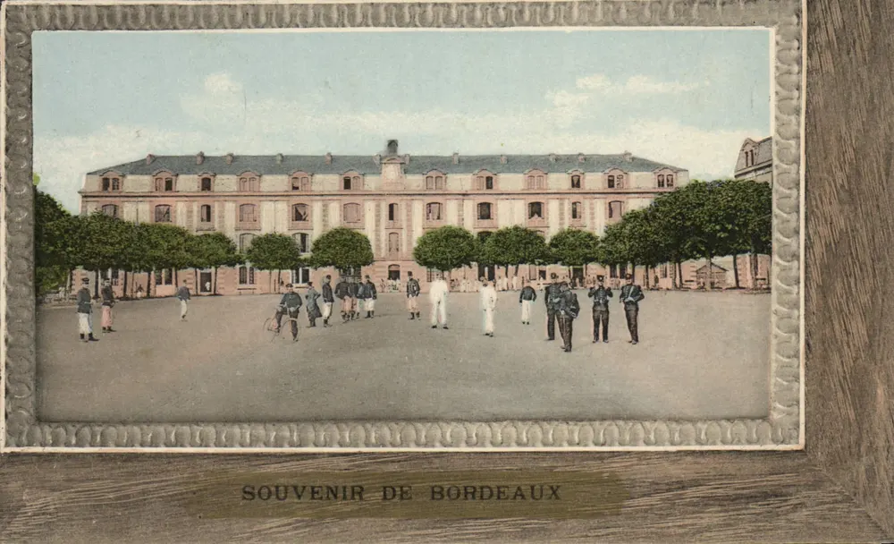 Place de la Caserne Xaintrailles — Lembrança de Bordeaux — Edição especial 'Aux Dames de France' - Frente