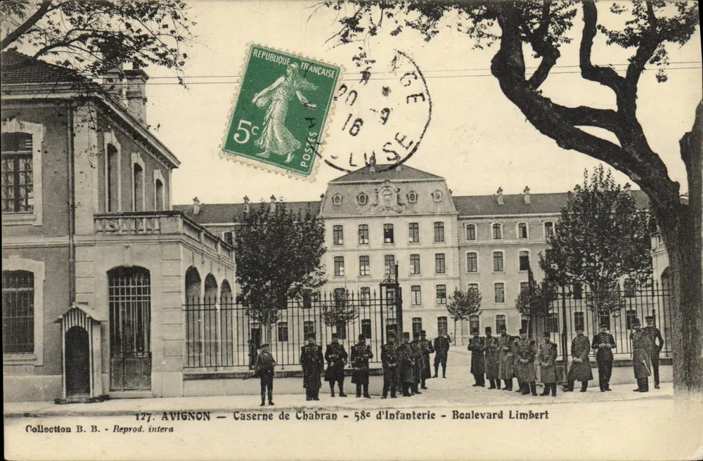 Avignon — Kasernen Chabran — 58. Infanterie — Boulevard Limbert - Vorderseite