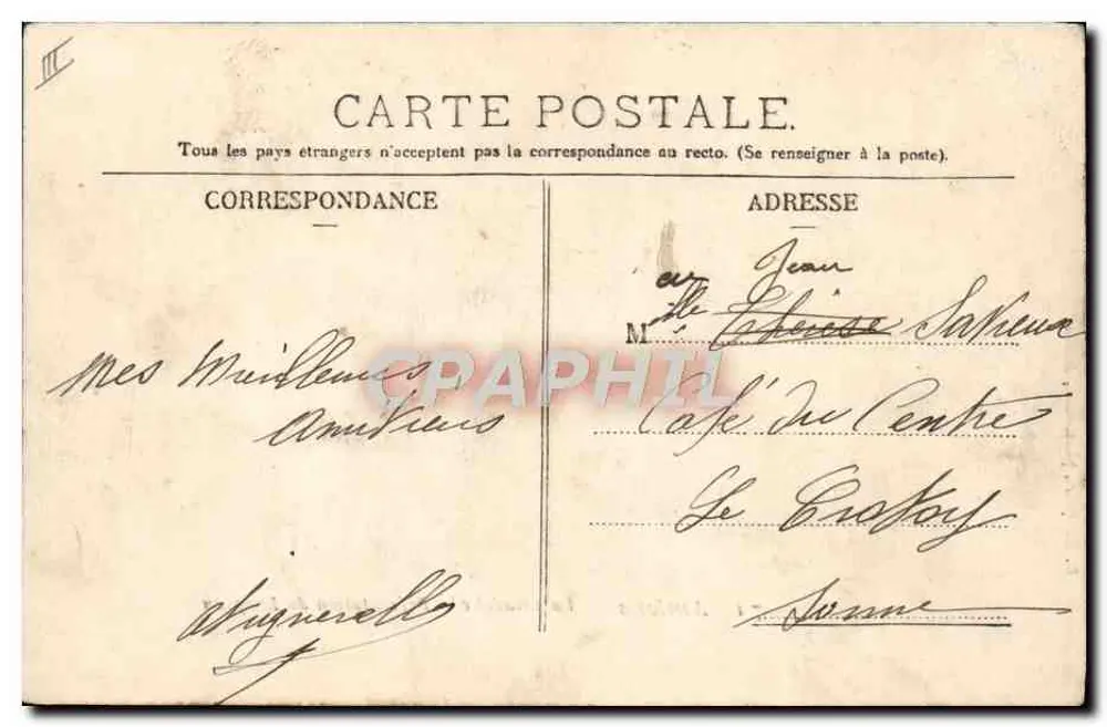 Die Zitadelle — Präsentation der Fahne — O. Hacquet, phot.-edit., Amiens, n°71 - Rückseite