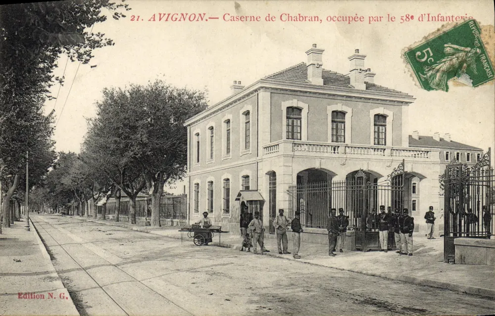 Avignon — Kasernen Chabran, belegt von der 58. Infanterie — Edition N.G. - Vorderseite