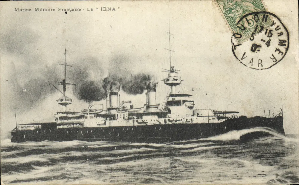 O "IÉNA" — cruzador da Marinha Militar Francesa — editor não identificado - Frente